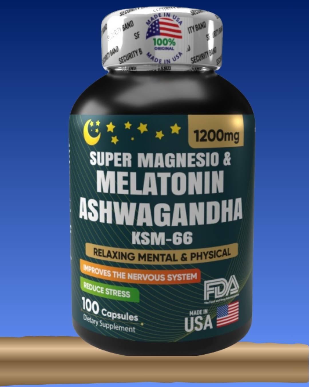 SUPER MAGNESIO + ASHWAGANDHA KSM-66 + MELATONINA
